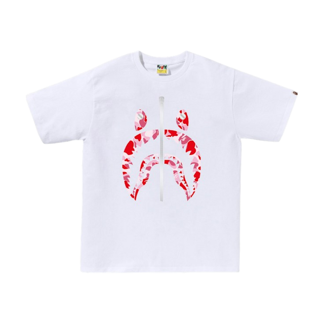 BAPE ABC Camo Shark Tee (SS25) White/Pink – White/Pink