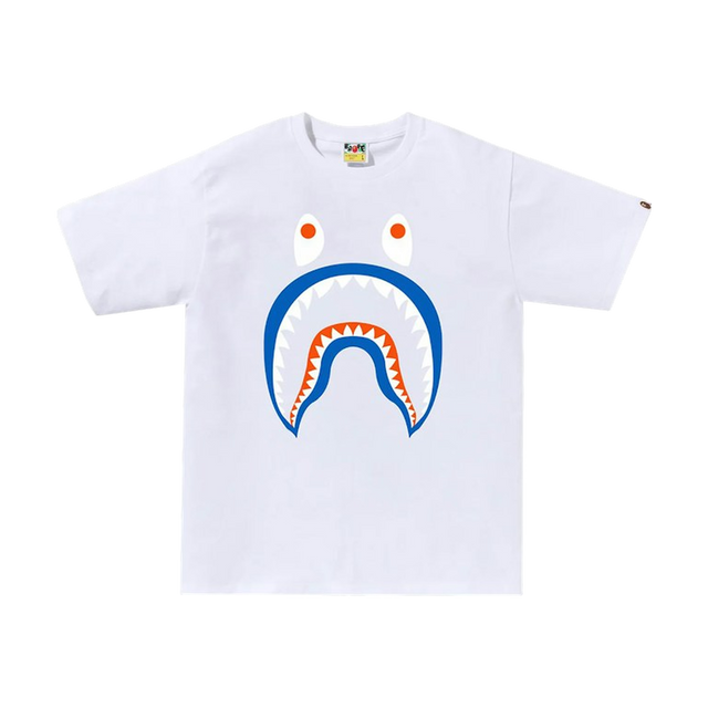 BAPE Colors Shark PONR Tee White – White