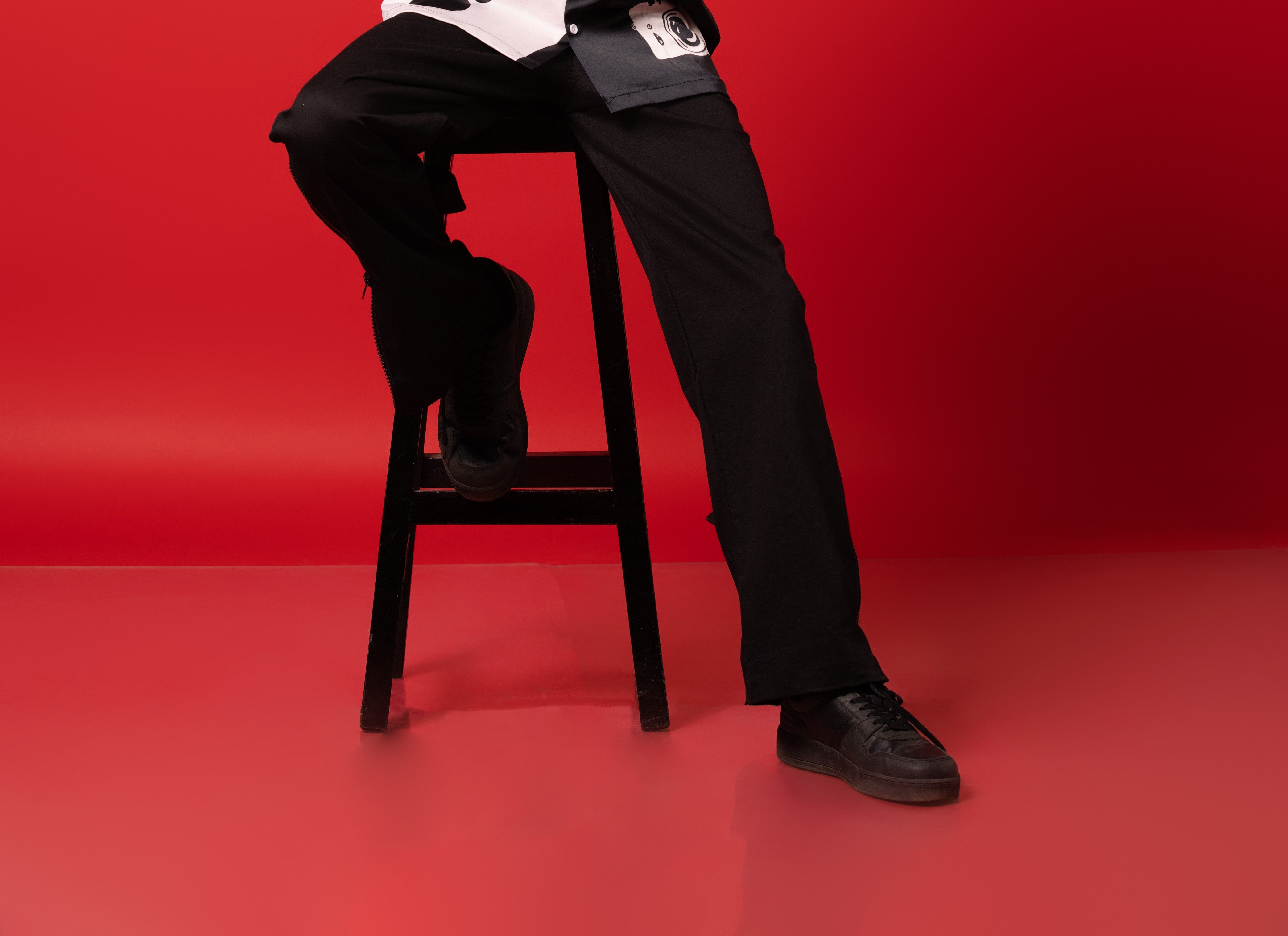 Black Baggy Zipper Pants