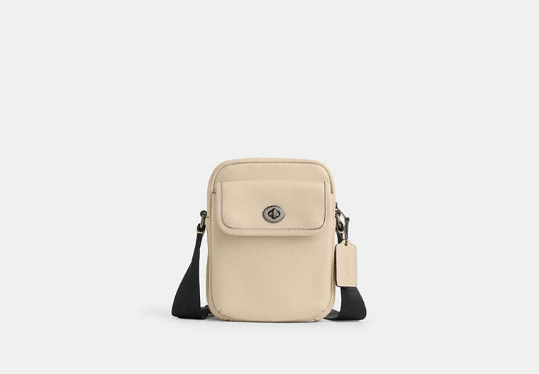 Coach Turnlock Crossbody Bag Ivory - Front View | Authentic Coach Luxury Accessories