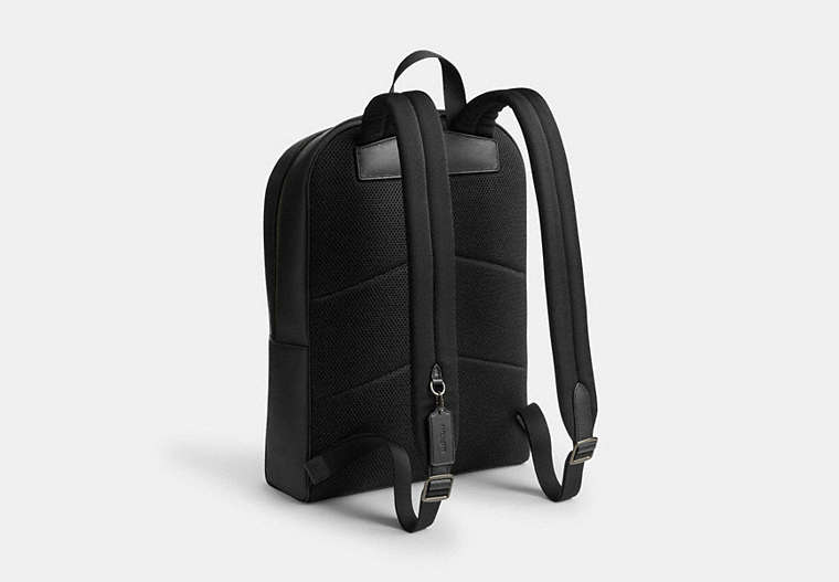 Coach Owen Backpack In Signature Canvas Black - Front View | Authentic Coach Luxury Accessories