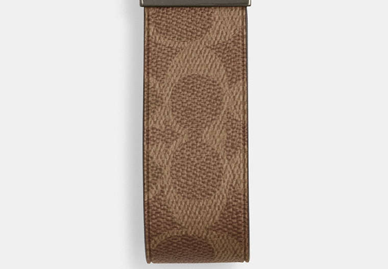 Coach Loop Key Fob In Signature Canvas Tan - beige | Luxury