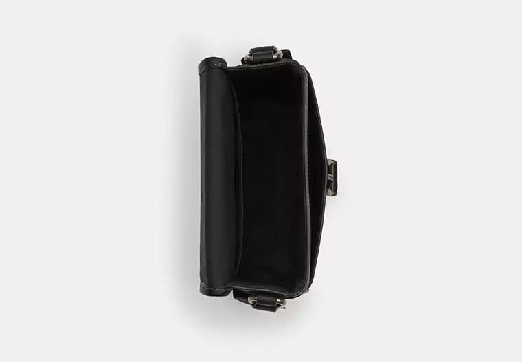 Coach Racer Crossbody Bag Black - Front View | Authentic Coach Luxury Accessories