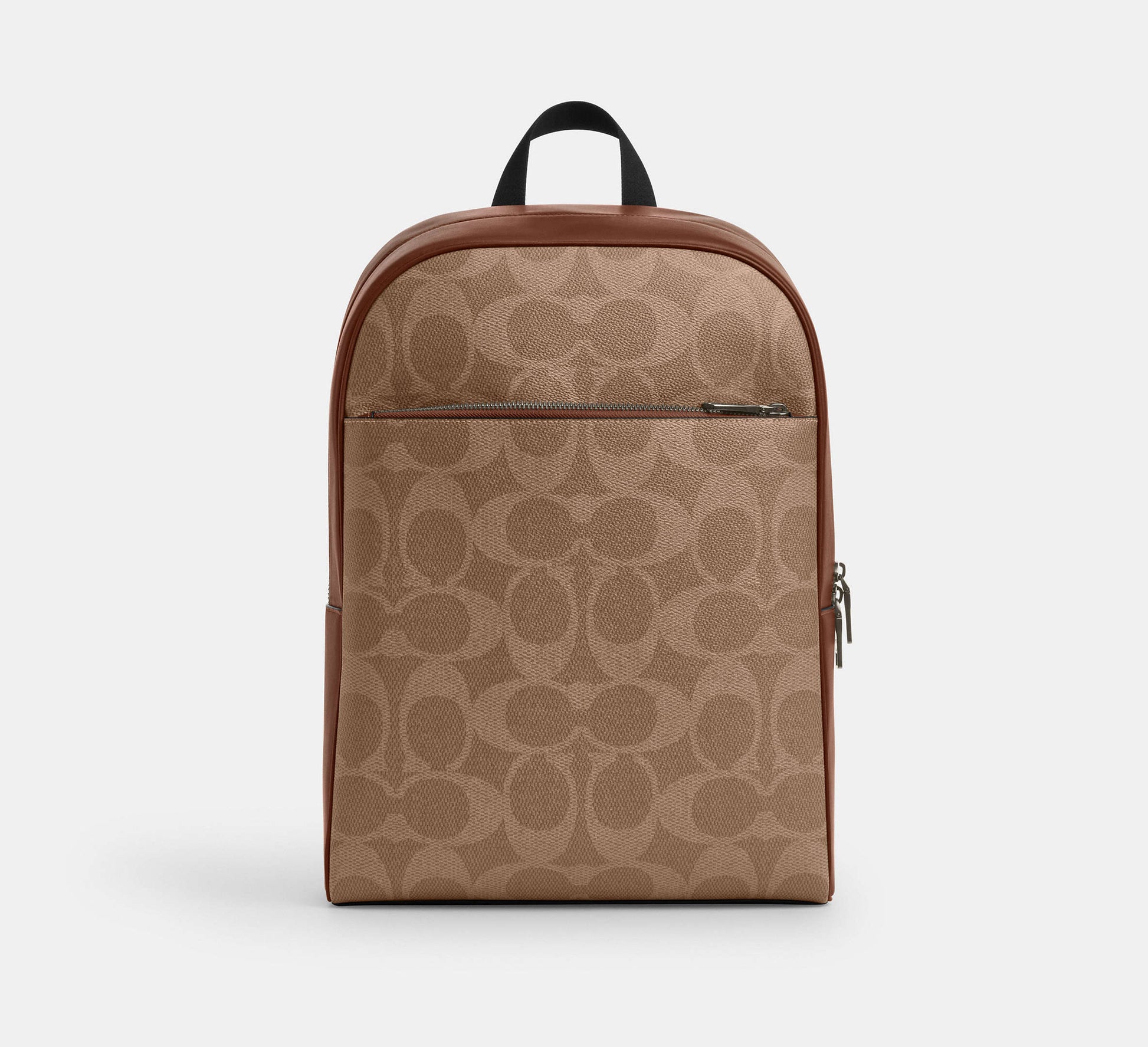 Coach Owen Backpack In Signature Canvas Vintage Brown - Front View | Authentic Coach Luxury Accessories
