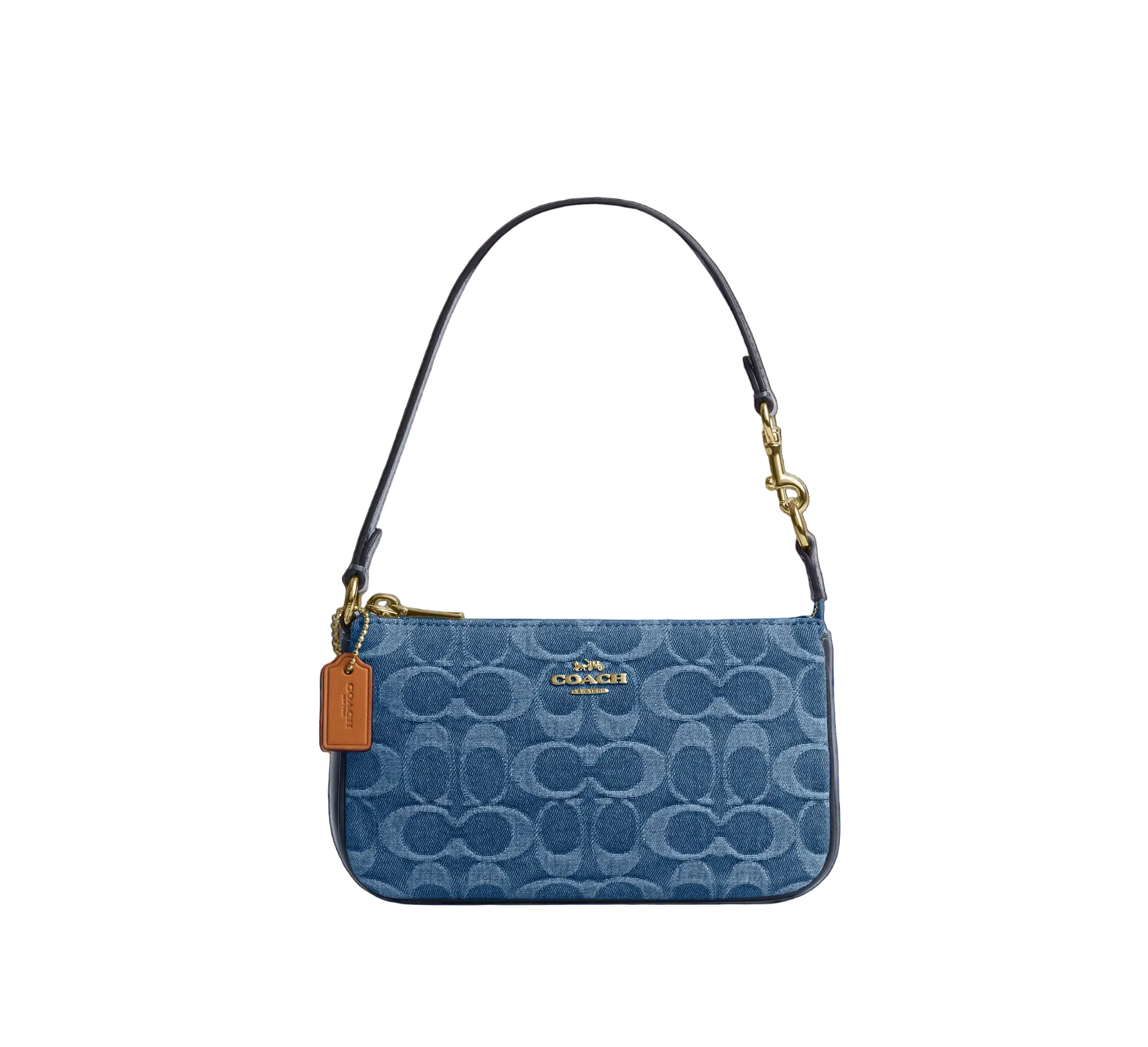 NOLITA 19 IN SIGNATURE DENIM DENIM/GOLD/INDIGO
