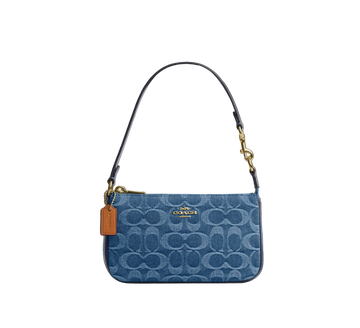NOLITA 19 IN SIGNATURE DENIM DENIM/GOLD/INDIGO