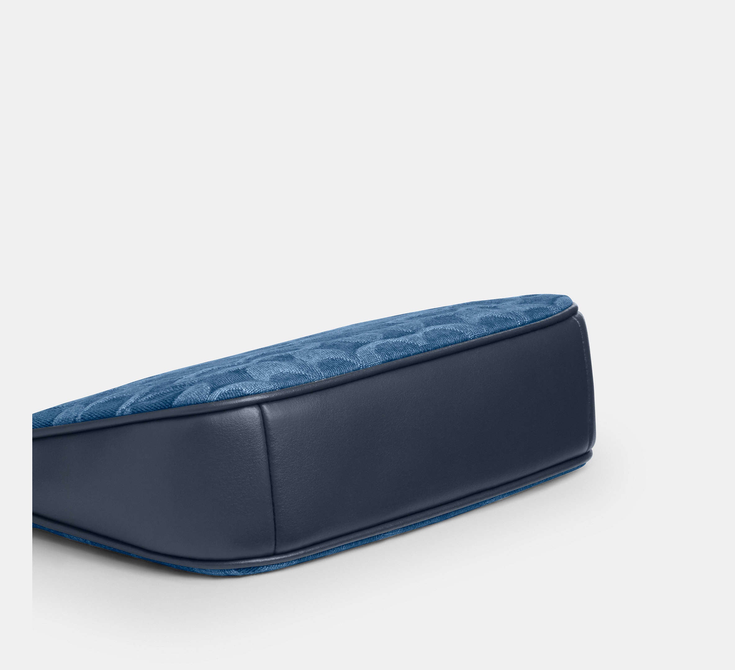 Coach Nolita 19 in Signature Denim in Gold/Indigo - Detail View