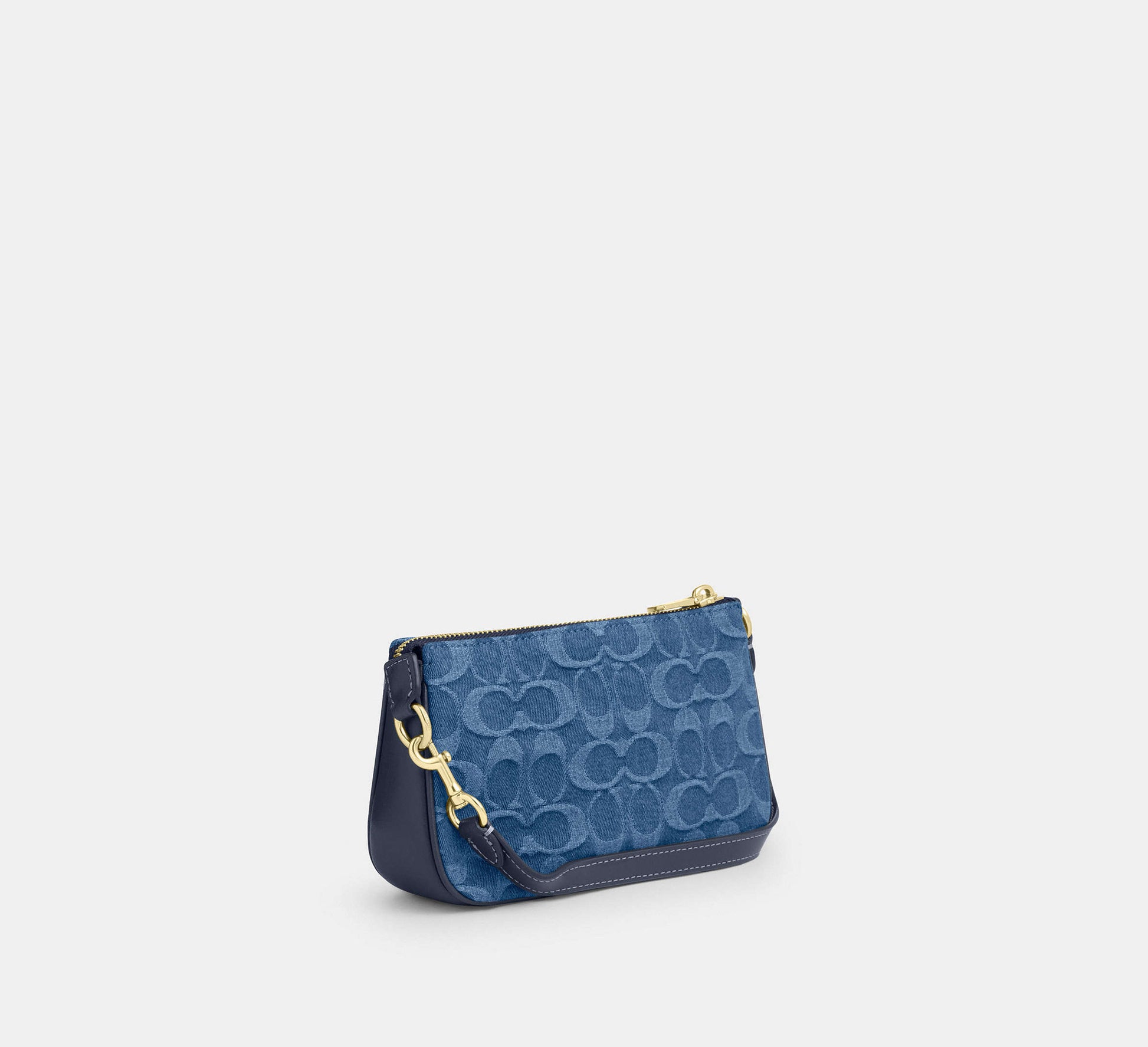 Coach Nolita 19 in Signature Denim in Gold/Indigo - Interior View