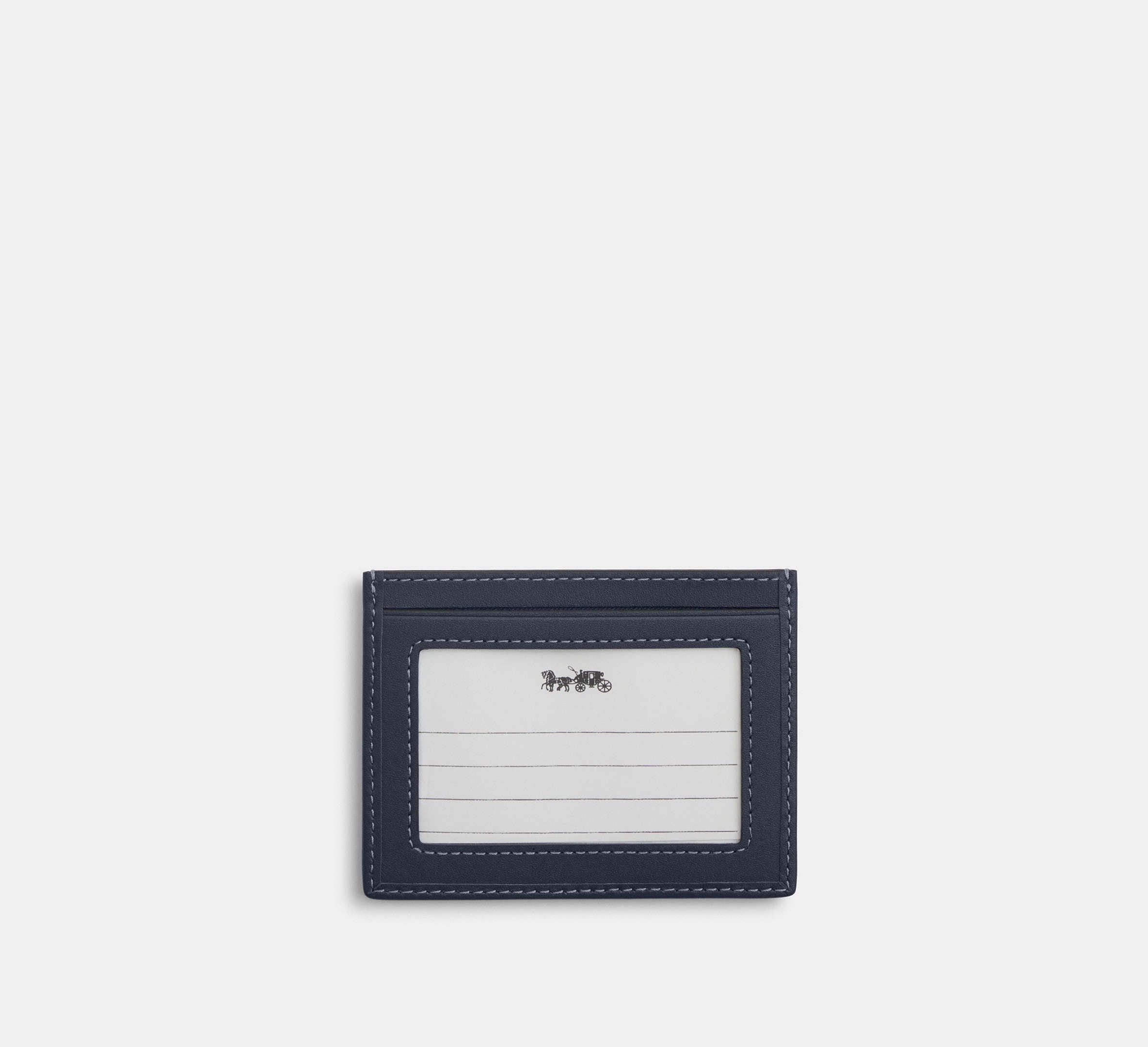 Coach Slim ID Card Case in Signature Denim in Denim - Alternate View