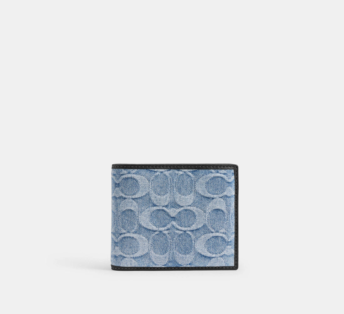Coach 3-In-1 Wallet in Loved Signature Denim in Light Indigo - Front View