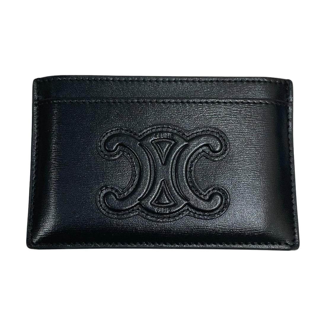 Celine Triomphe Card Holder Black - Pre-owned