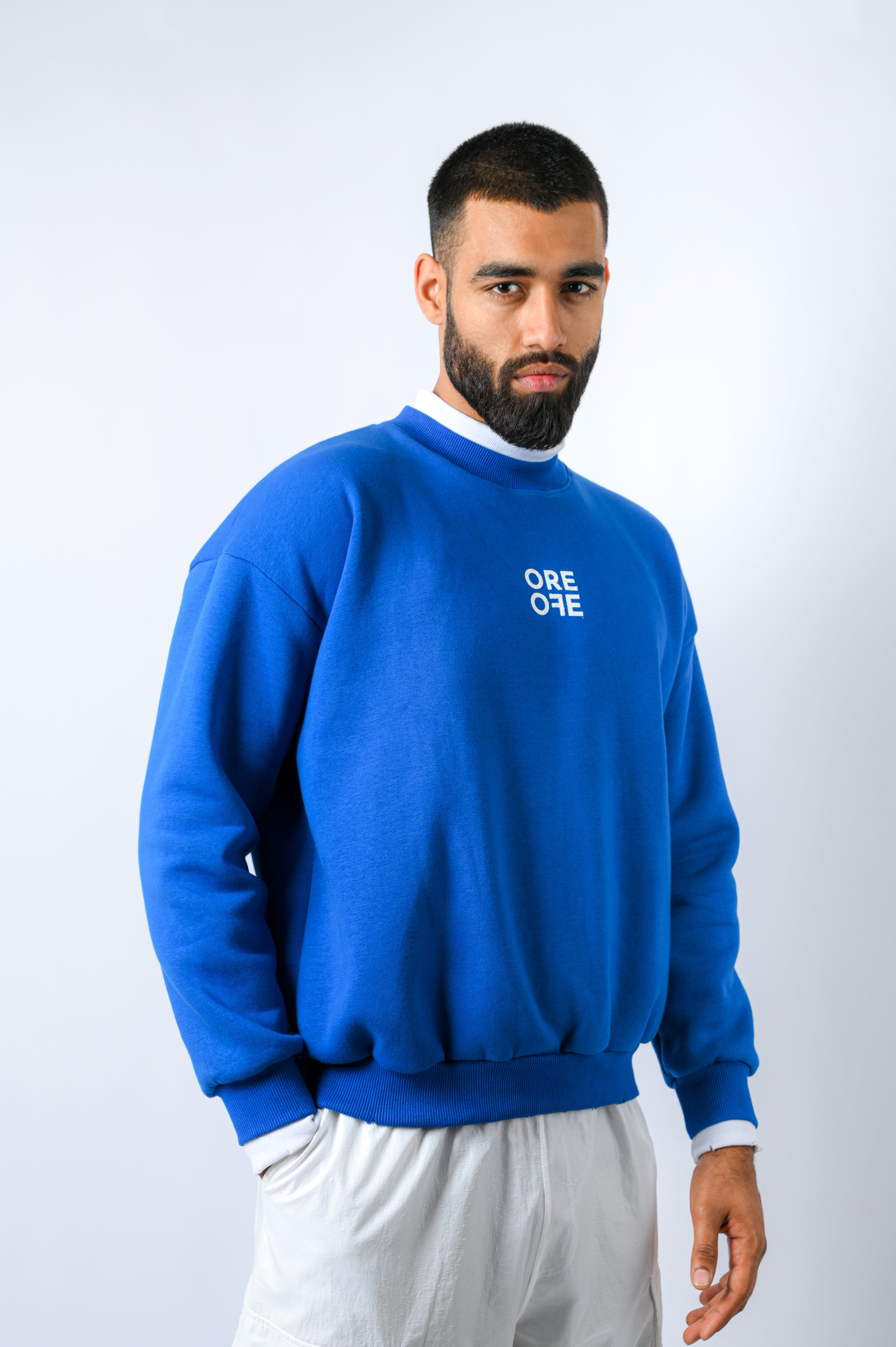 Contrast Sweatshirt Blue