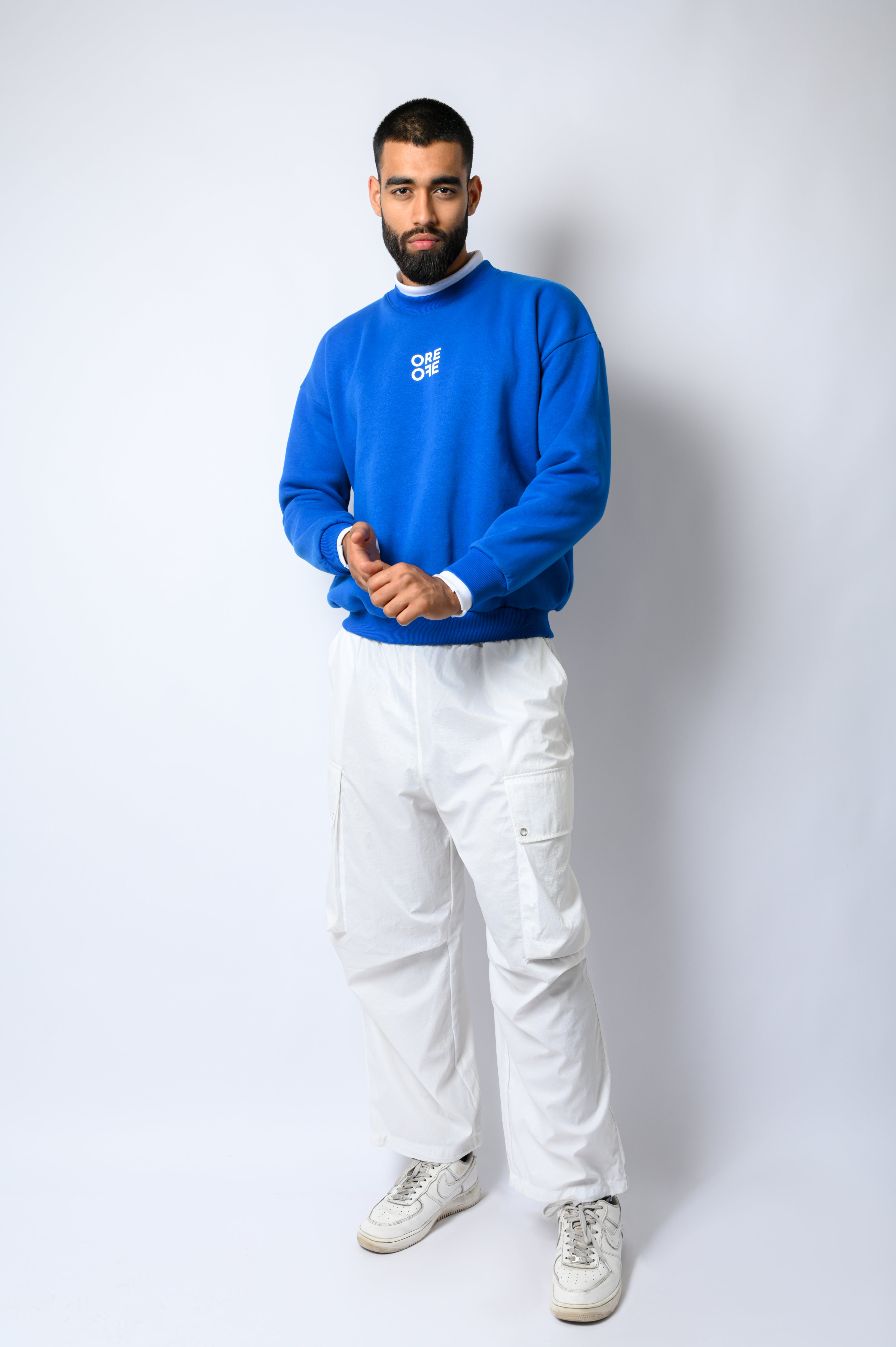 Contrast Sweatshirt Blue