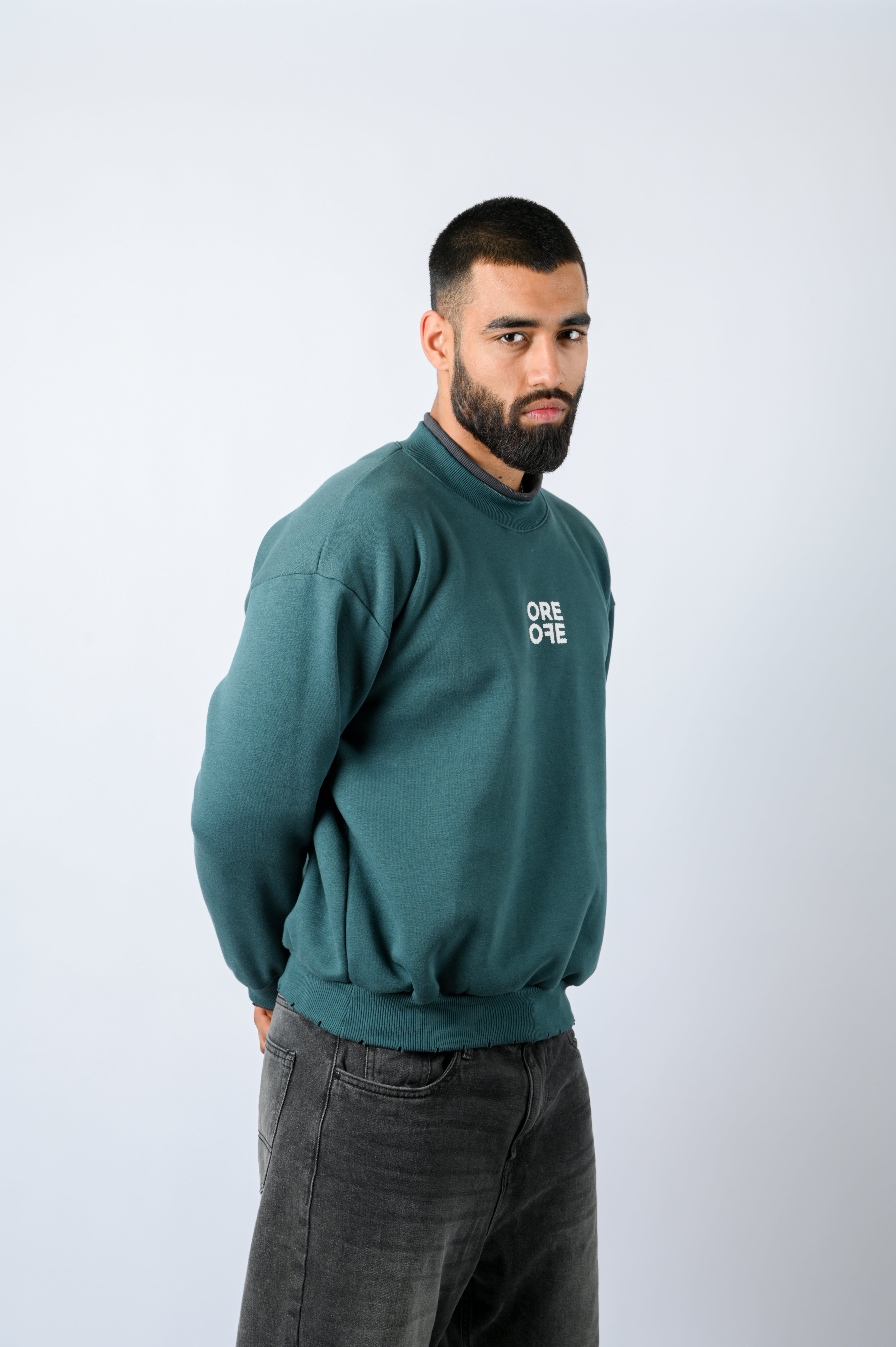 Contrast Sweatshirt Green