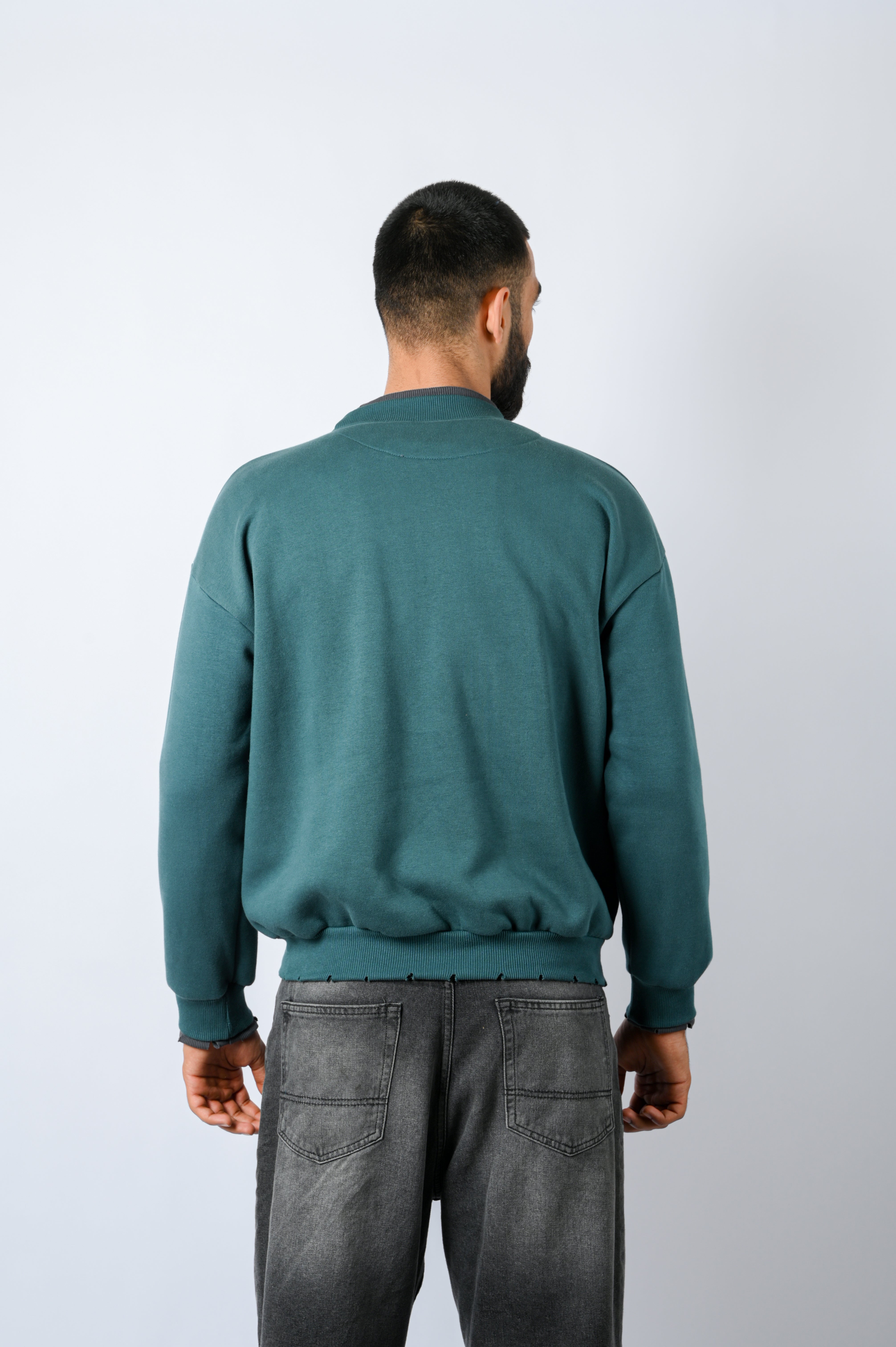 Contrast Sweatshirt Green