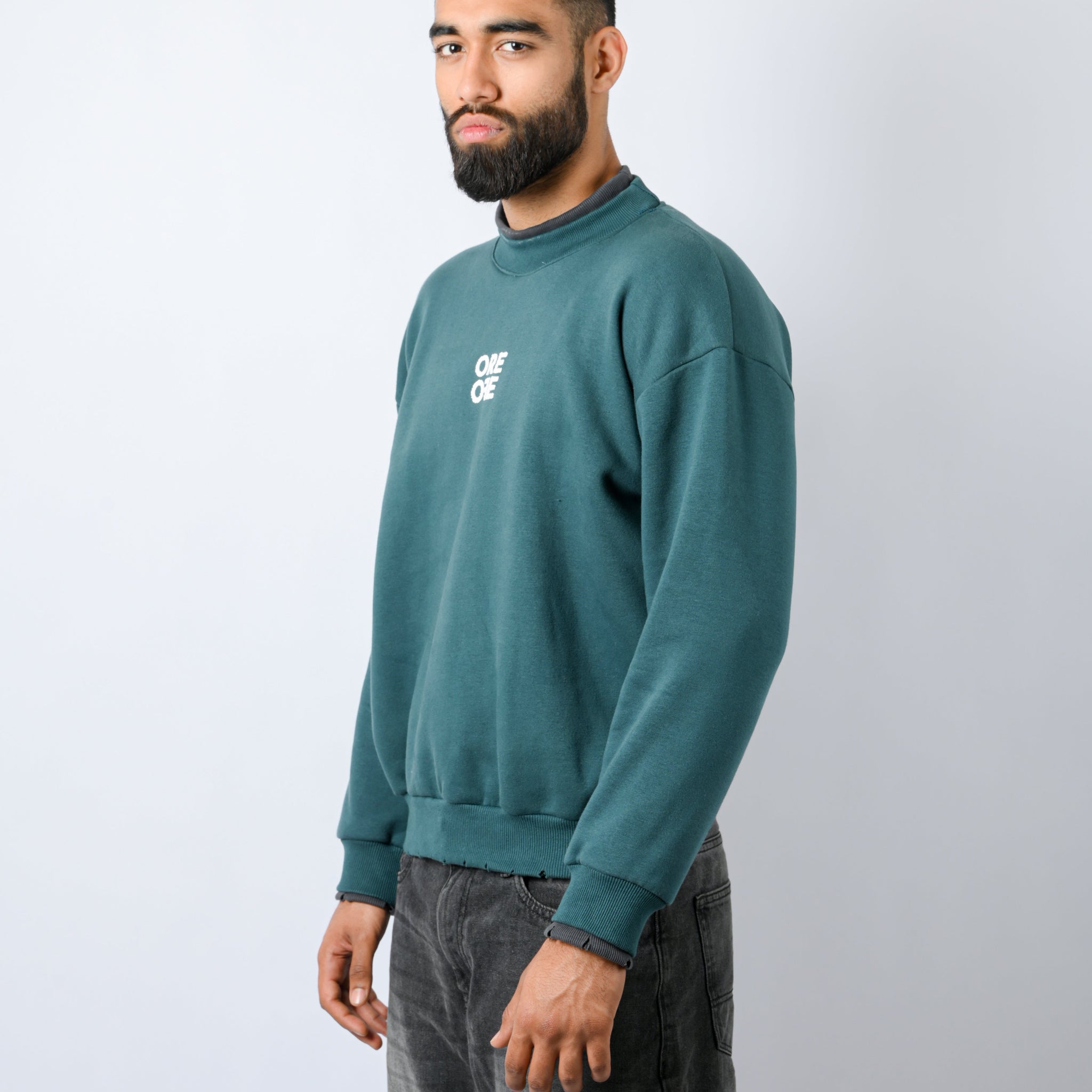 Contrast Sweatshirt Green