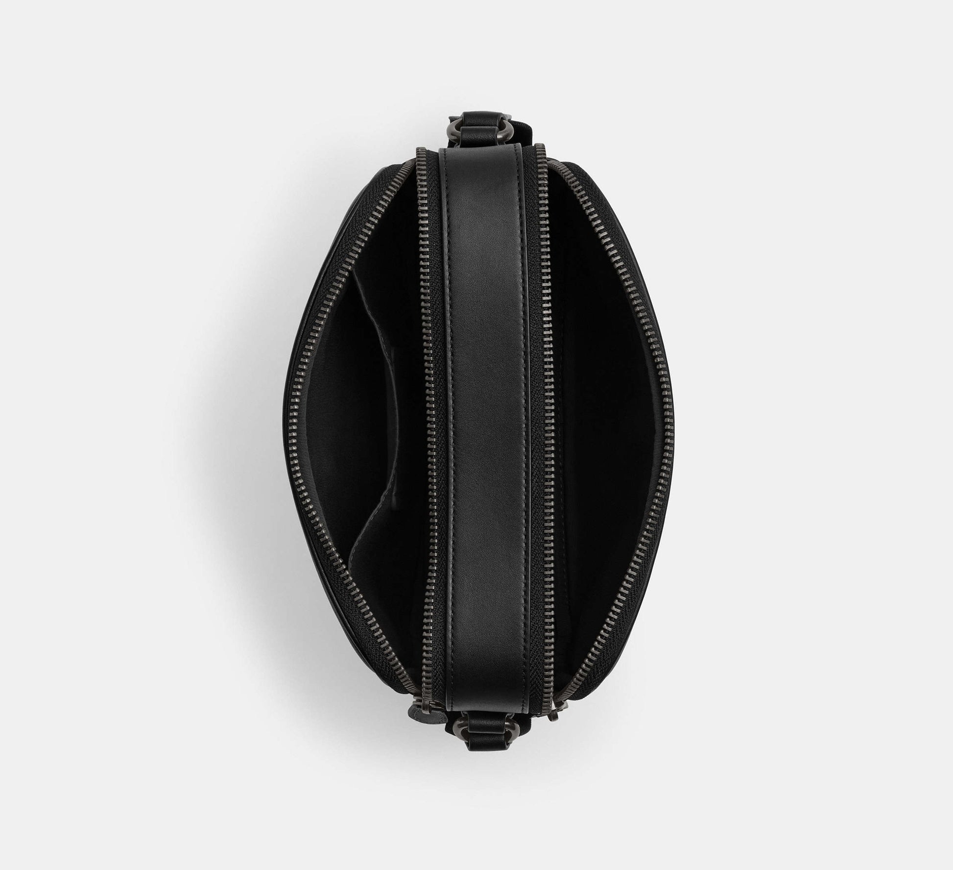 Coach Graham Crossbody Bag In Signature Canvas Charcoal/Black - Front View | Authentic Coach Luxury Accessories