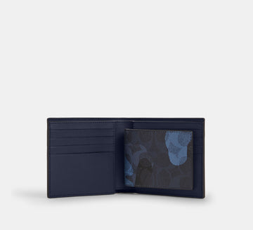 Coach 3-In-1 Wallet in Signature Camo Print in Blue Multi - Back View