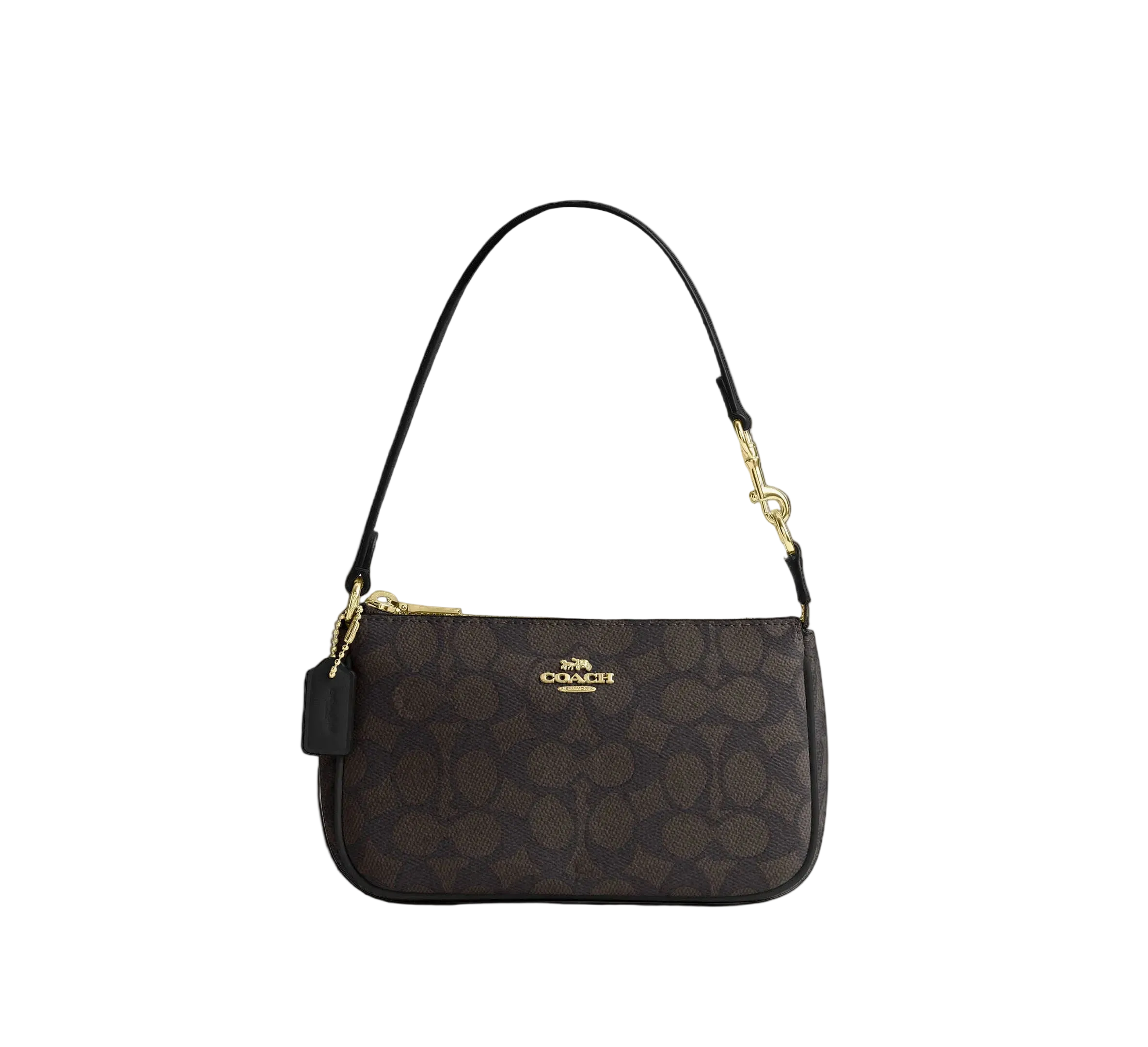 NOLITA 19 IN SIGNATURE CANVAS GOLD/WALNUT/BLACK