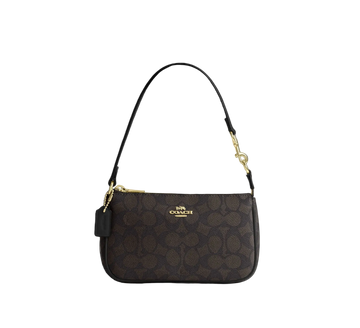 NOLITA 19 IN SIGNATURE CANVAS GOLD/WALNUT/BLACK