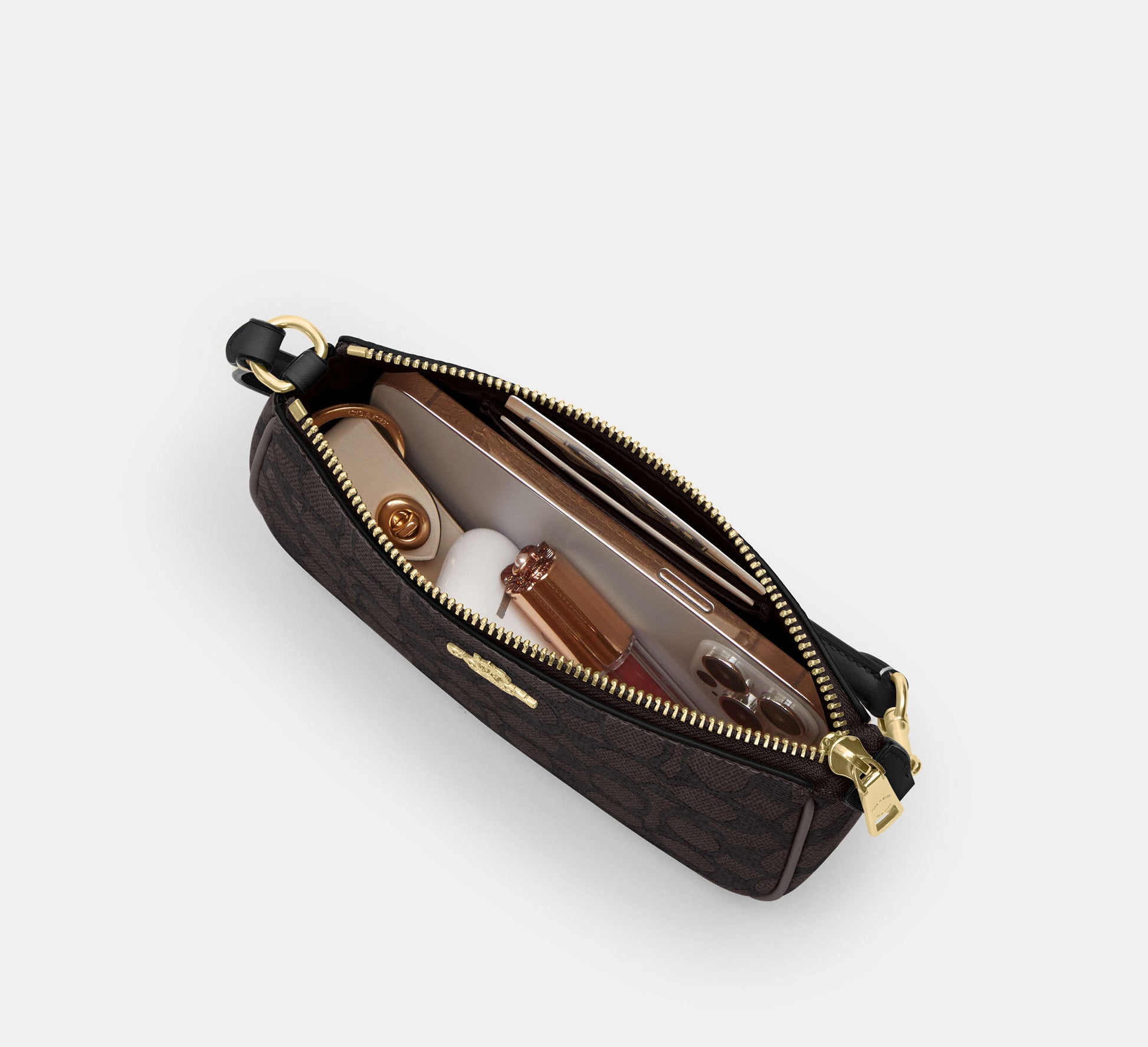 Coach Nolita 19 in Signature Canvas in Gold/Walnut/Black - Lifestyle