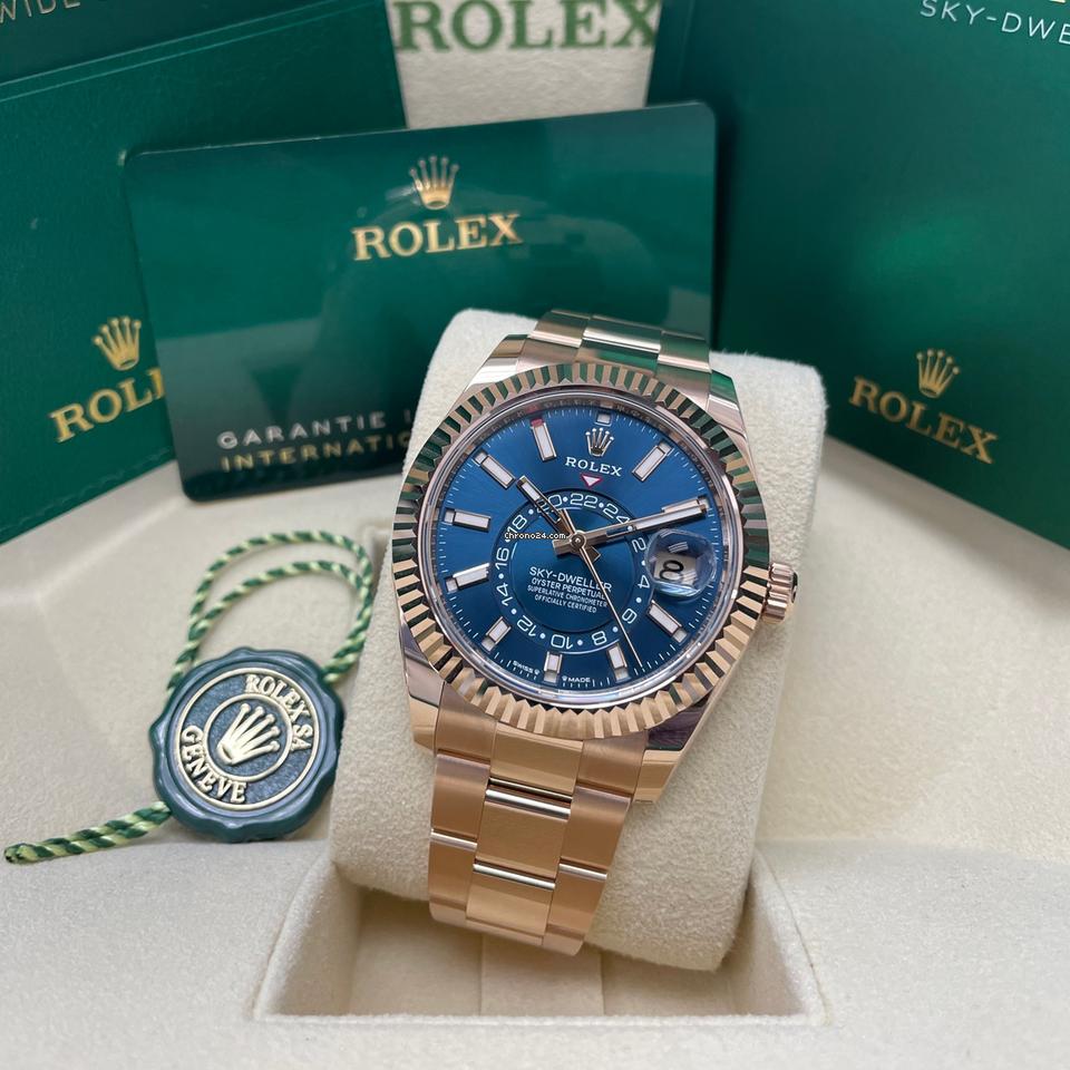 Rolex Sky-Dweller -  336935 Blue Dial 18k Rose Gold 42mm Oyster Bracelet