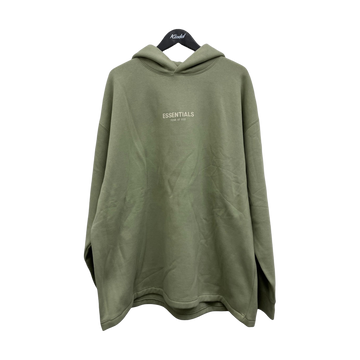 Fear of God Essentials Logo Hoodie Green