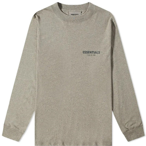 Essentials Heather Oatmeal L/S T-shirt Reflective