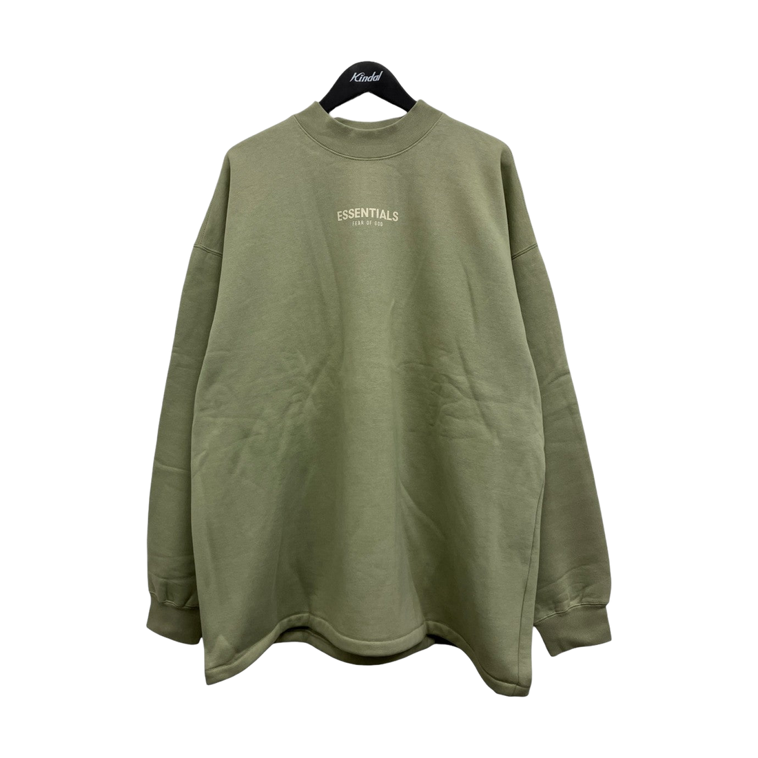 Fear of God Essentials Mock Neck Logo Sweatshirt Green