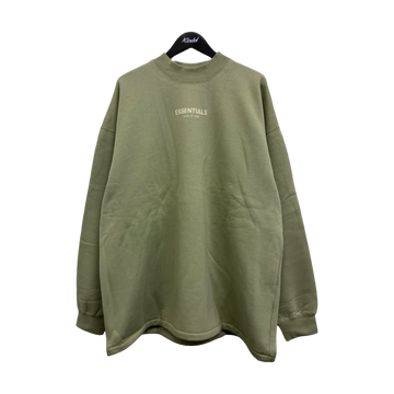 Fear of God Essentials Mock Neck Logo Sweatshirt Green