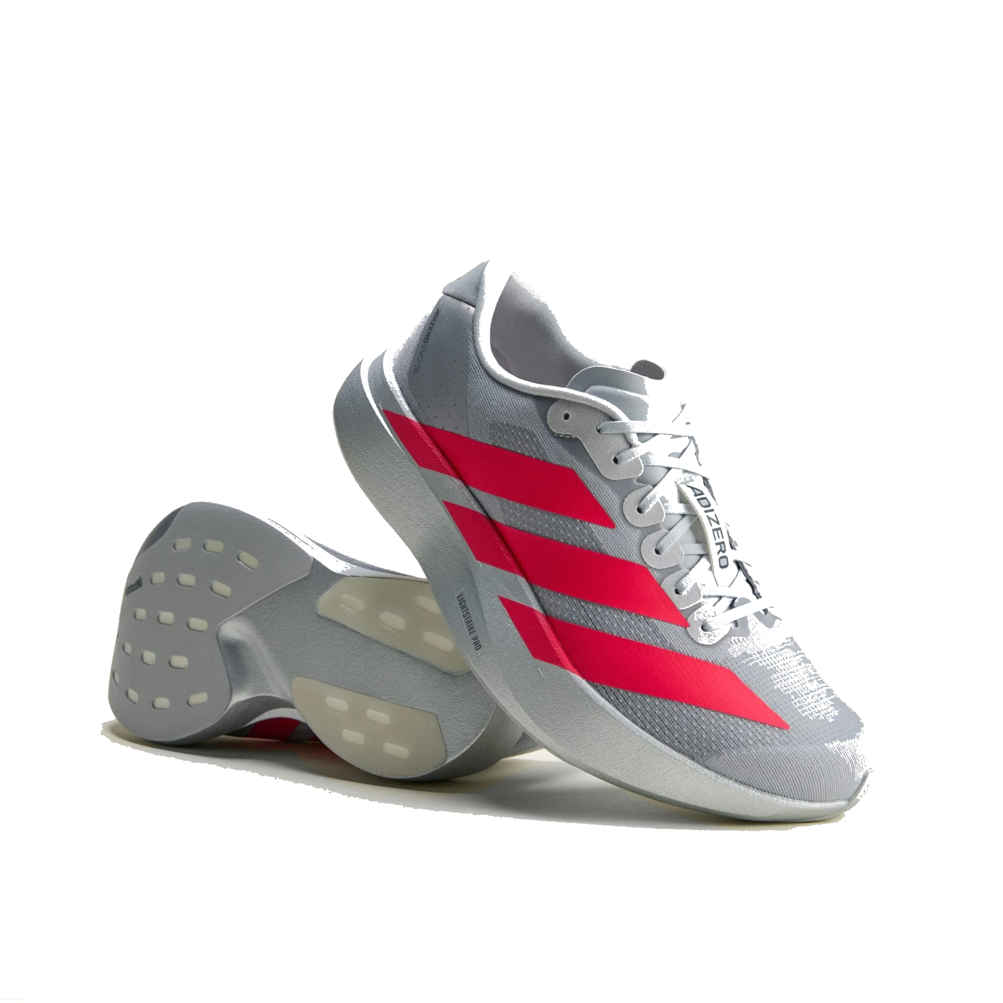 Adizero Evo SL 'Silver Metallic / Lucid Red'