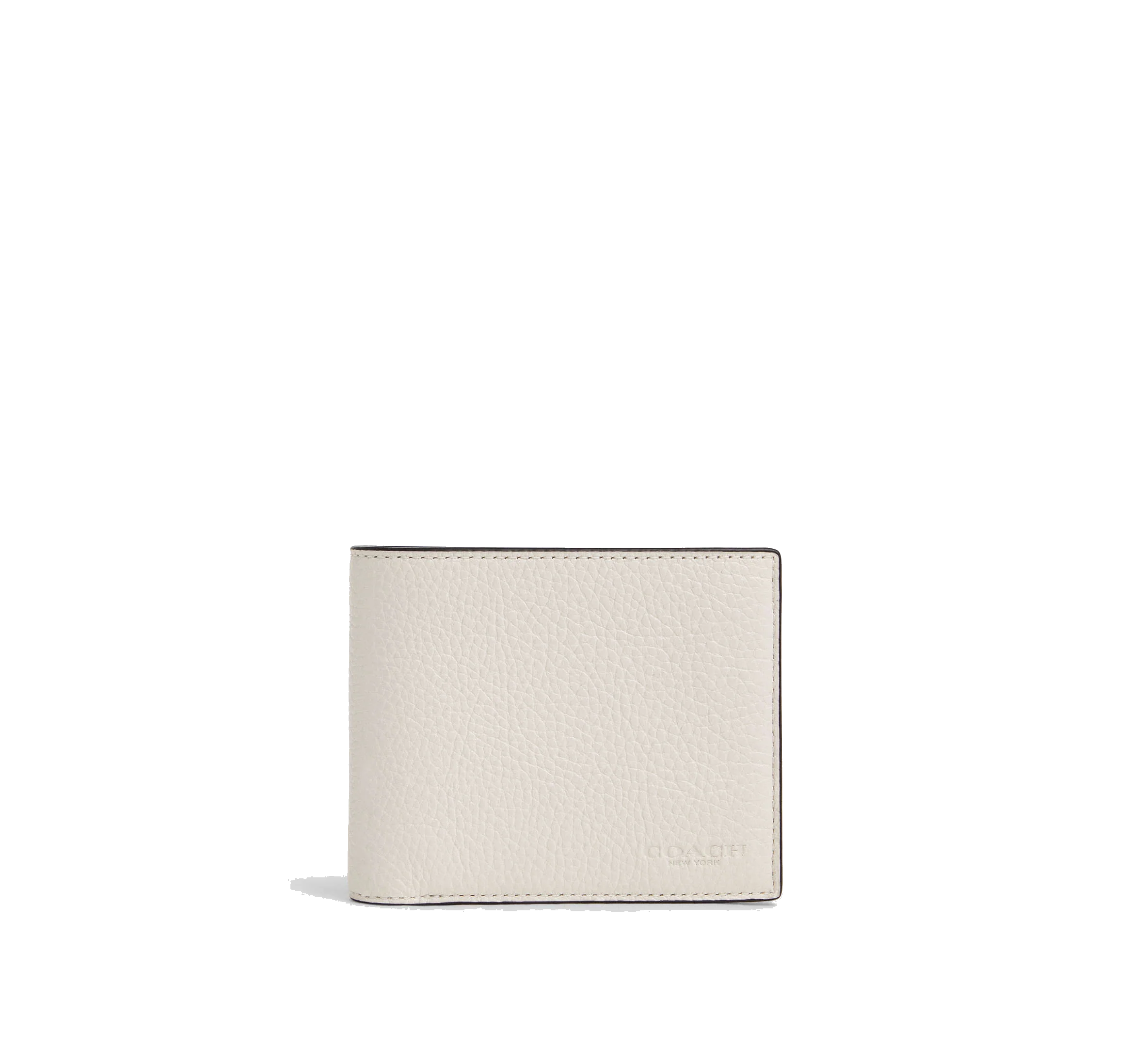 3-IN-1 WALLET PEBBLED LEATHER/GUNMETAL/CHALK