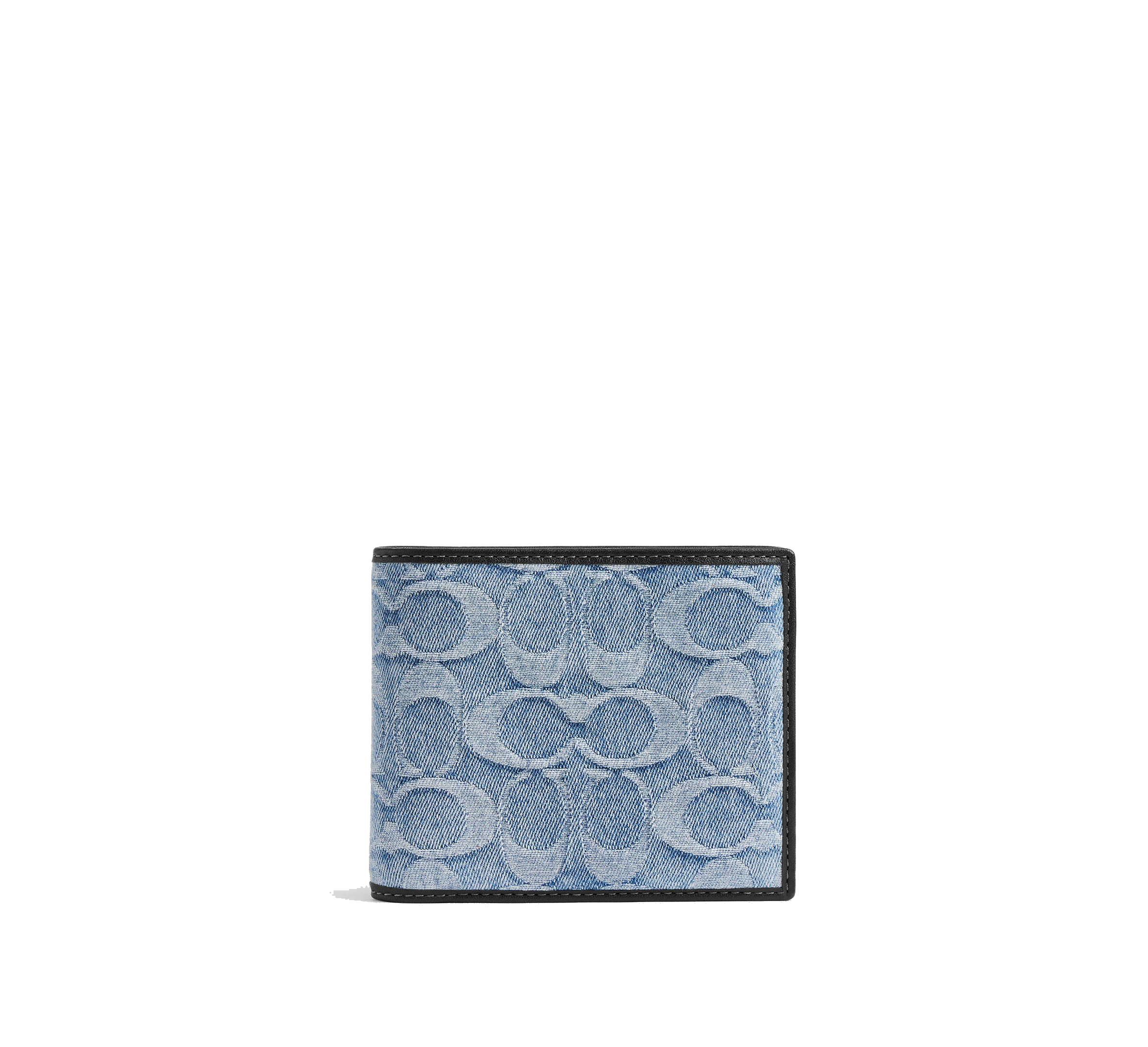 3-IN-1 WALLET IN LOVED SIGNATURE DENIM/LIGHT INDIGO
