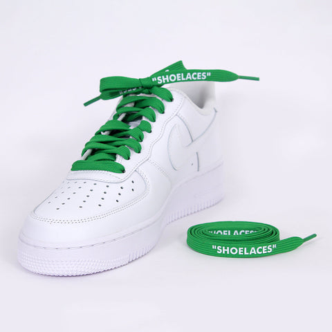 Green "OFF WHITE" Style "SHOELACES