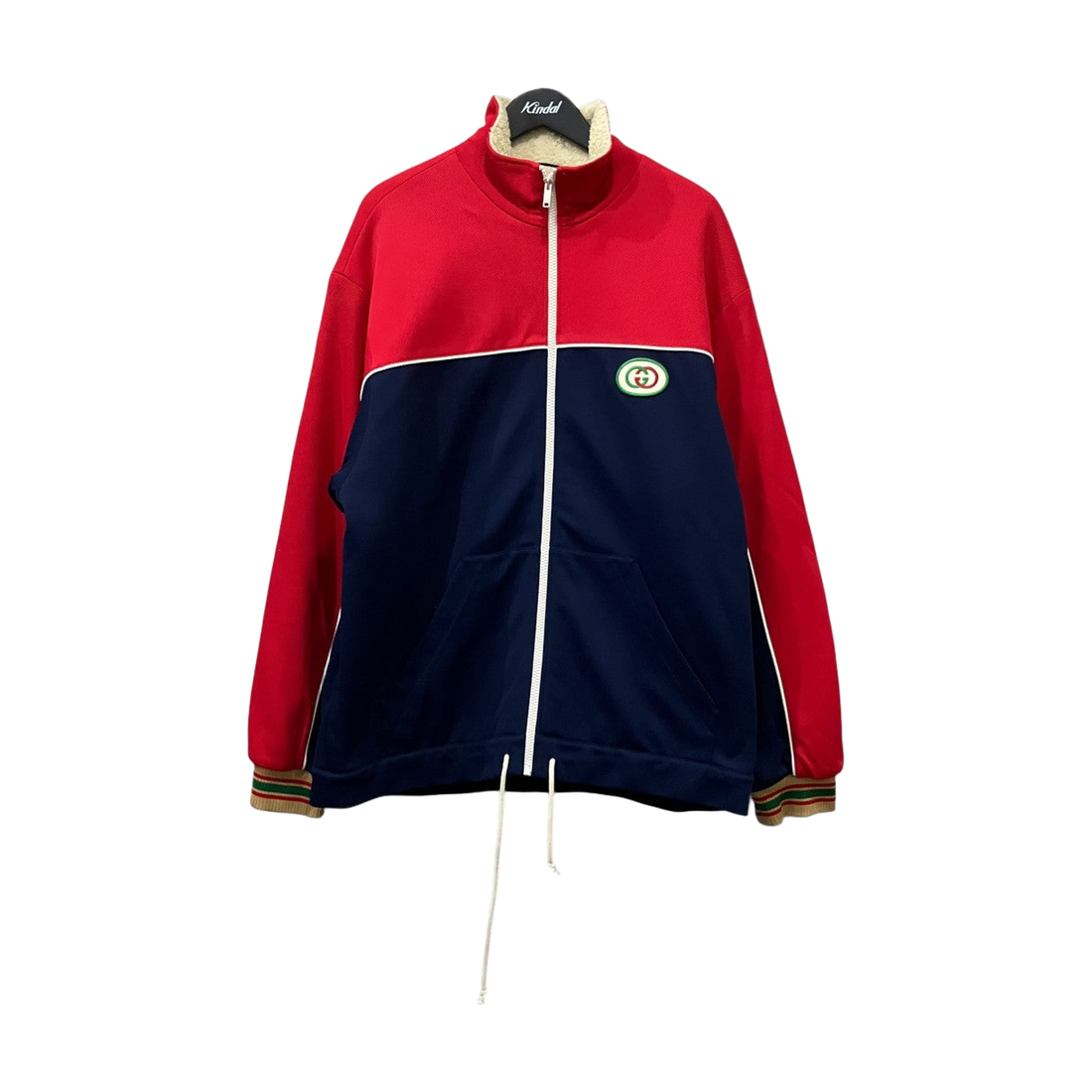Gucci Fleece Lined Zip Jacket Red Navy