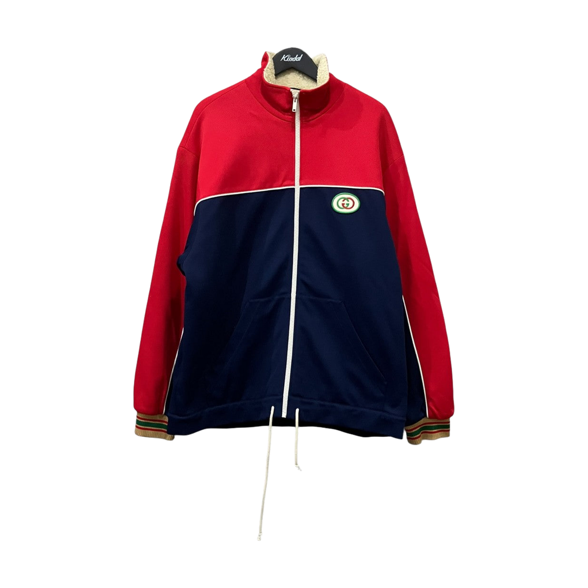 Gucci Fleece Lined Zip Jacket Red Navy