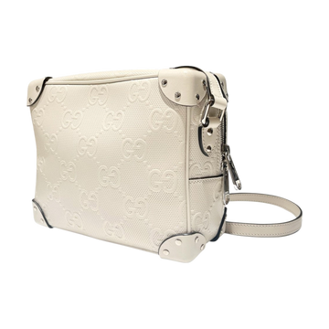 Gucci GG Embossed Square Shoulder Bag Yellow