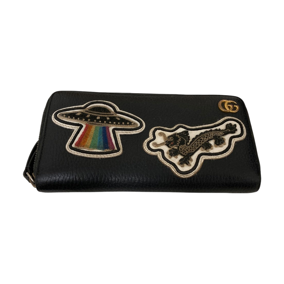 Gucci GG Marmont Courier Zip Around Wallet Black - Pre-owned