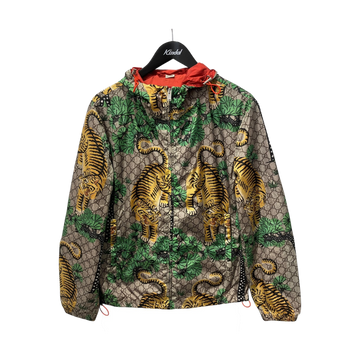 Gucci GG Supreme Bengal Tiger Nylon Jacket Beige