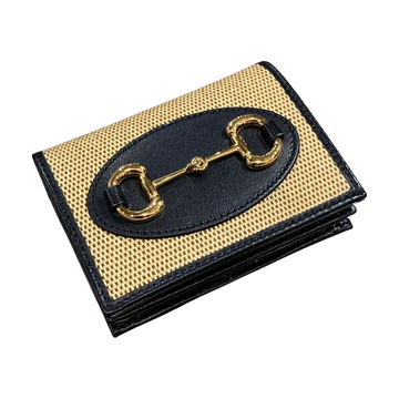 Gucci Horsebit Canvas Wallet Brown / Black - Pre-owned