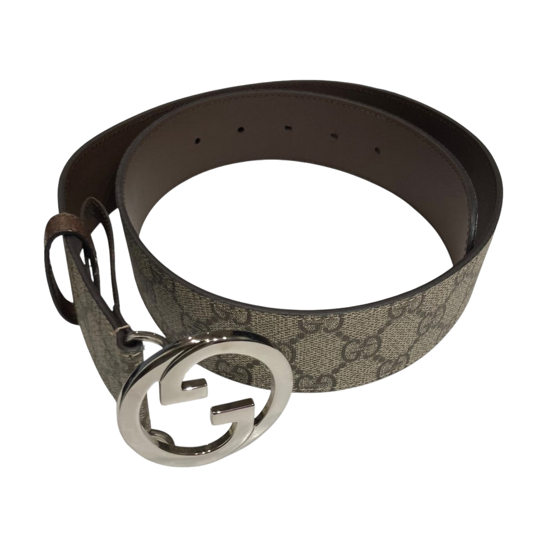 Gucci Interlocking G Buckle Belt Beige - Pre-owned