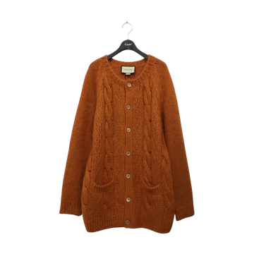 Gucci Mohair Blend Cardigan Orange
