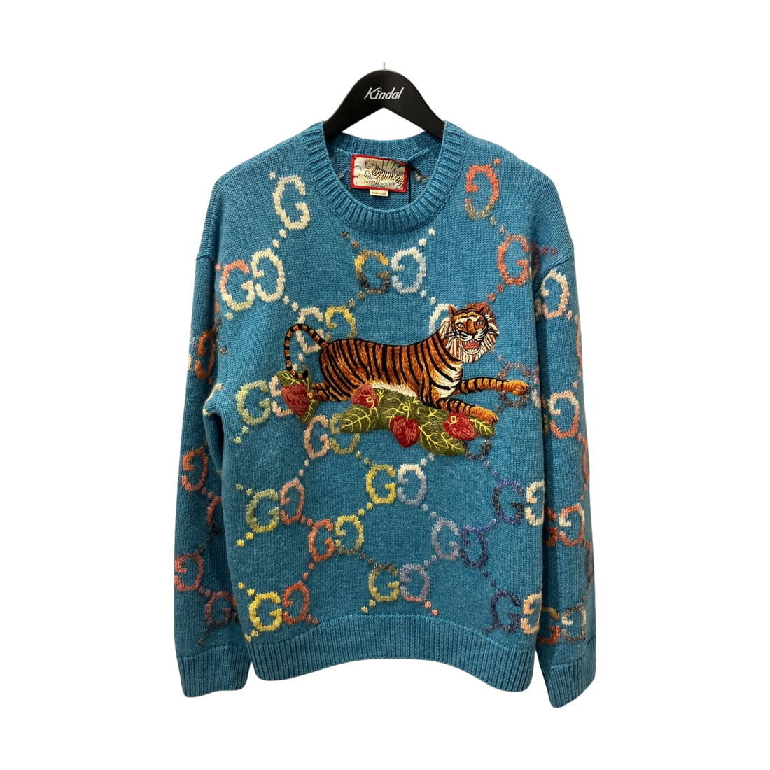 Gucci Tiger GG Jacquard Wool Sweater Blue (SS22)