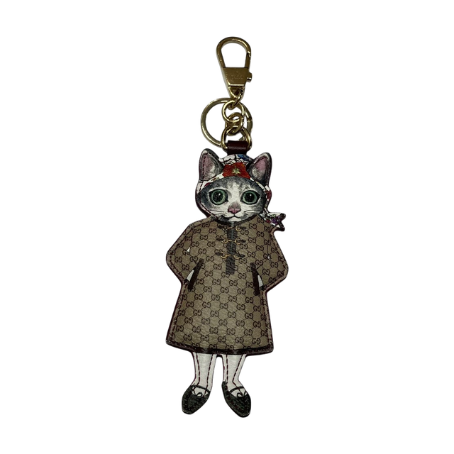 Gucci × Yuko Higuchi Cat Charm Brown - Pre-owned