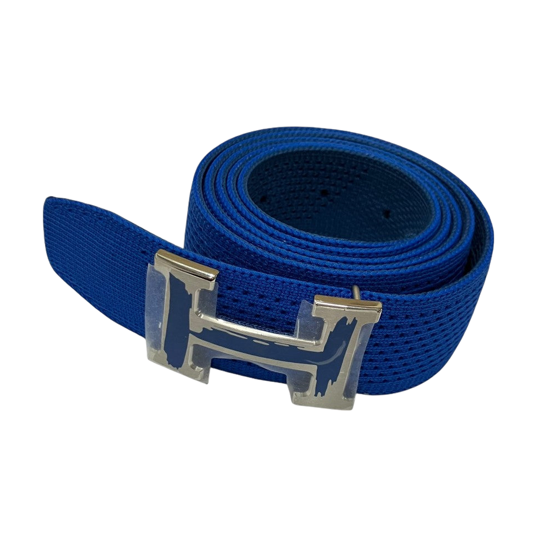 Hermes Knit Belt Blue - Pre-owned