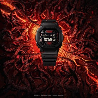 Casio G-Shock x Stranger Things DW-5600STT-1 collaboration key visual
