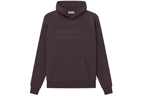 essentials ss23 hoodie plum