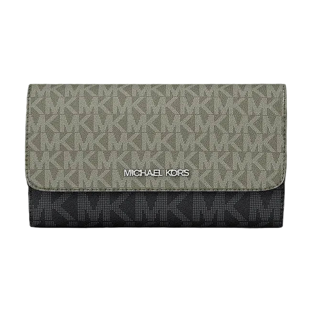 Jet Set Travel Signature Logo Tri-Fold Wallet - Olive – Olive