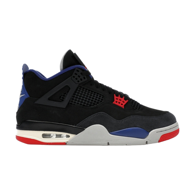 Jordan 4 Retro Rare Air (White Lettering) – Black/Laser Blue-White-Fire Red