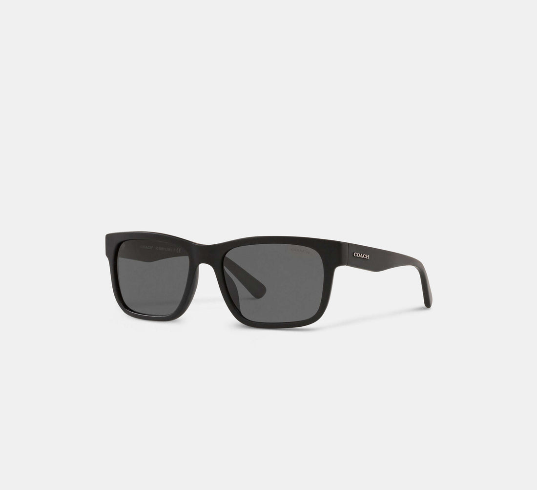 Coach Square Frame Sunglasses in Matte Black - Front View